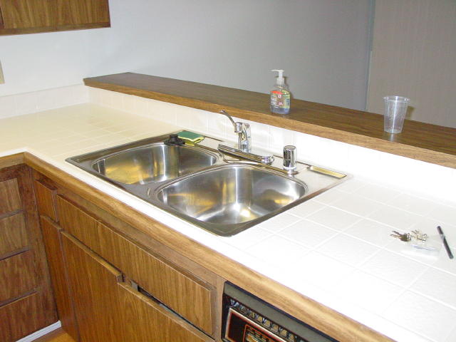 floor, kitchen sink