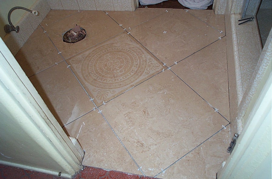 bathroom floor, tiles