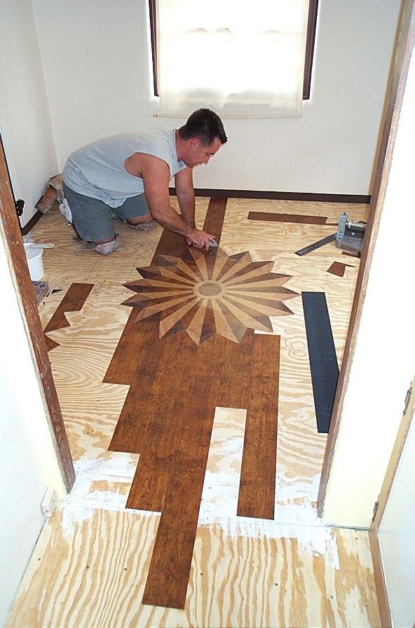 Amtico floor, plywood